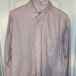 Joseph Abboud Men's Pink Checkered Button Down Shirt